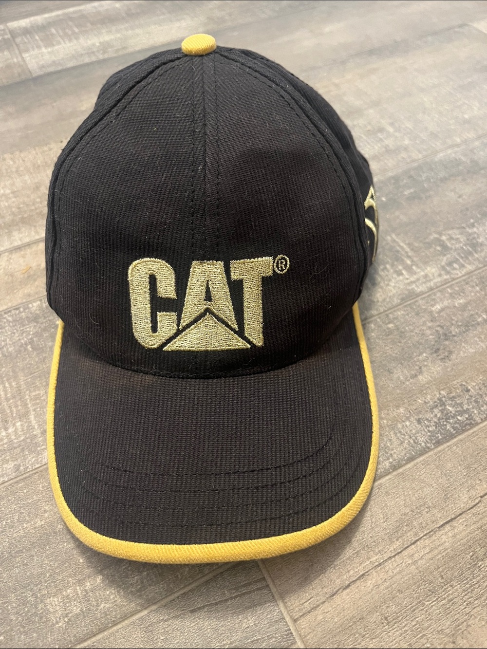 CAT Black and Yellow Logo Baseball Cap